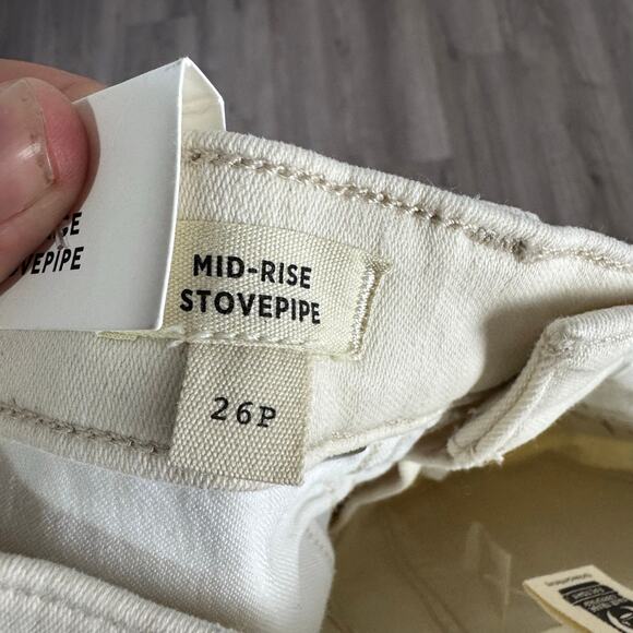 Madewell Mid Rise Slim Leg Stovepipe Jeans US Women's 26 Petite - Picture 5 of 7